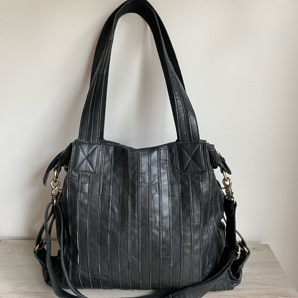 Amerileather Black Leather Tote - Picture 4 of 15